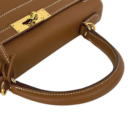 Hermes Kelly 28 Outside Sewing 2-Way Shoulder Bag Veau Epsom Gold Y
