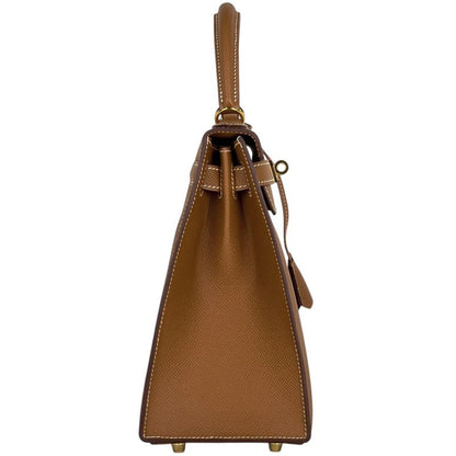 Hermes Kelly 28 Outside Sewing 2-Way Shoulder Bag Veau Epsom Gold Y