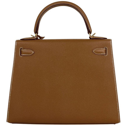 Hermes Kelly 28 Outside Sewing 2-Way Shoulder Bag Veau Epsom Gold Y