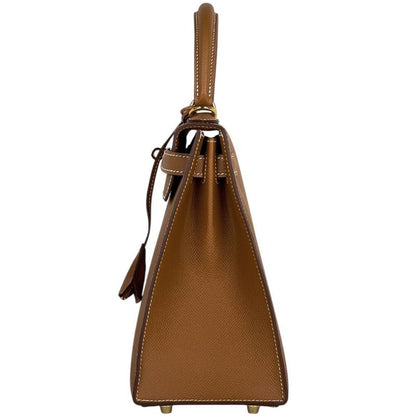Hermes Kelly 28 Outside Sewing 2-Way Shoulder Bag Veau Epsom Gold Y