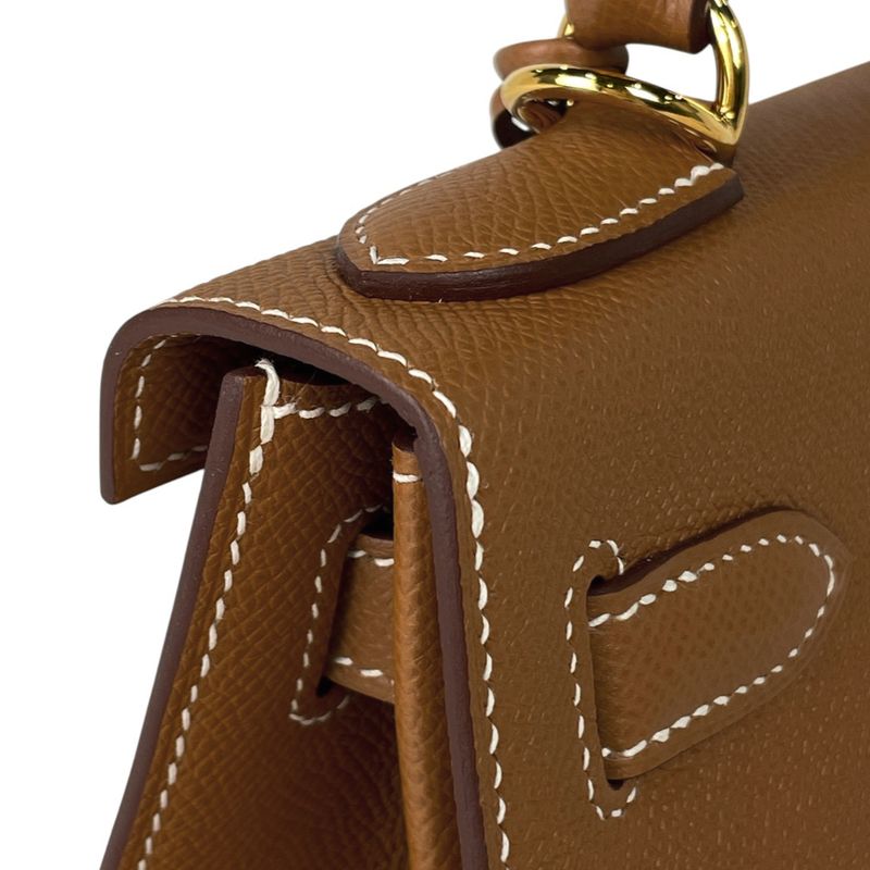 Hermes Kelly 28 Outside Sewing 2-Way Shoulder Bag Veau Epsom Gold Y
