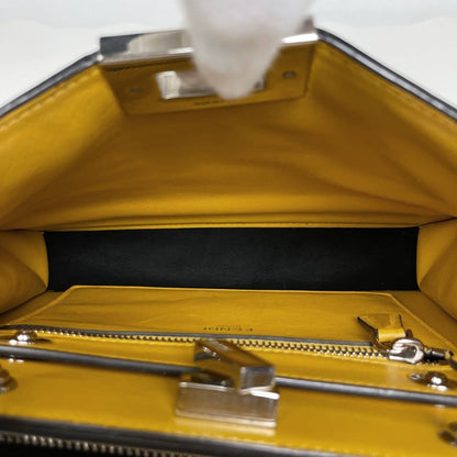 Fendi Peekaboo Icy Zucca 2-Way Shoulder Bag Leather Yellow