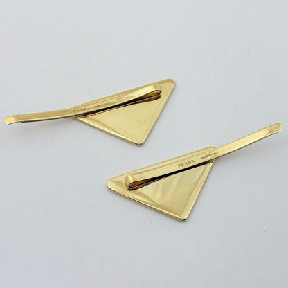 Prada Hairpin Gold Plated Gray
