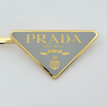 Prada Hairpin Gold Plated Gray