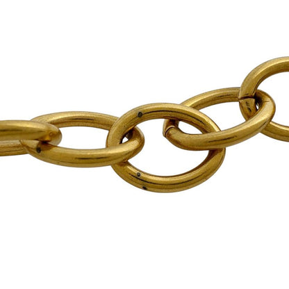 Chanel CC Logo Color Stone Necklace Gripoix Long Gold Plated
