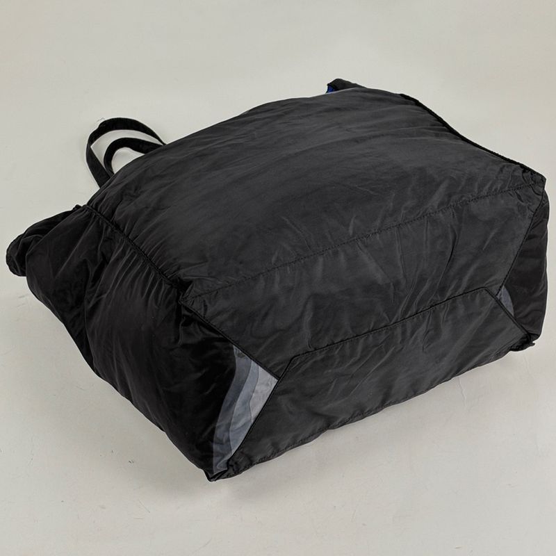 Prada Tote Nylon Nero Blue Gray