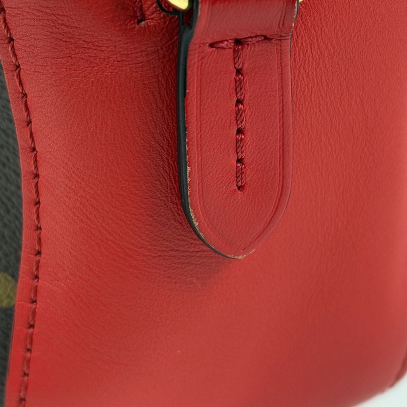 Louis Vuitton Saintonge Crossbody Shoulder Bag Monogram Brown Coquelicot