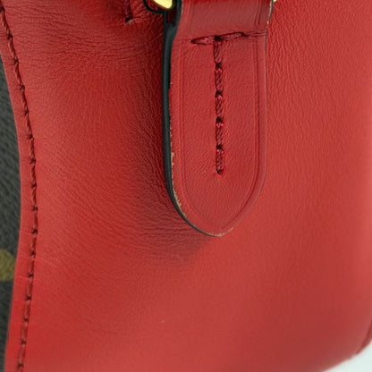 Louis Vuitton Saintonge Crossbody Shoulder Bag Monogram Brown Coquelicot