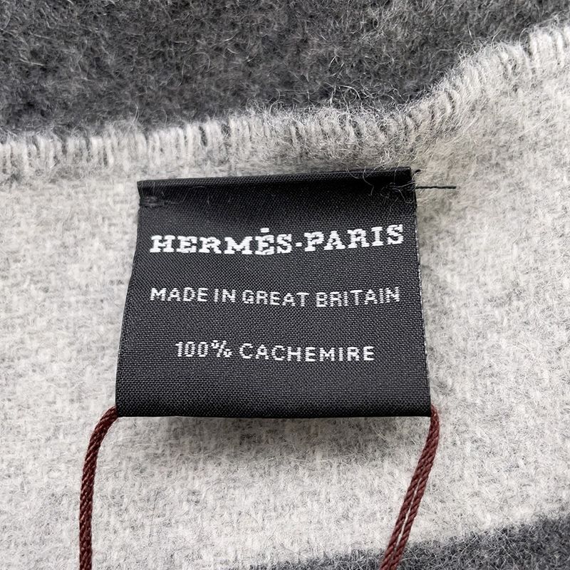 Hermes Scarf-sangle-a-Boucle Cashmere Antogracito Gris-cles