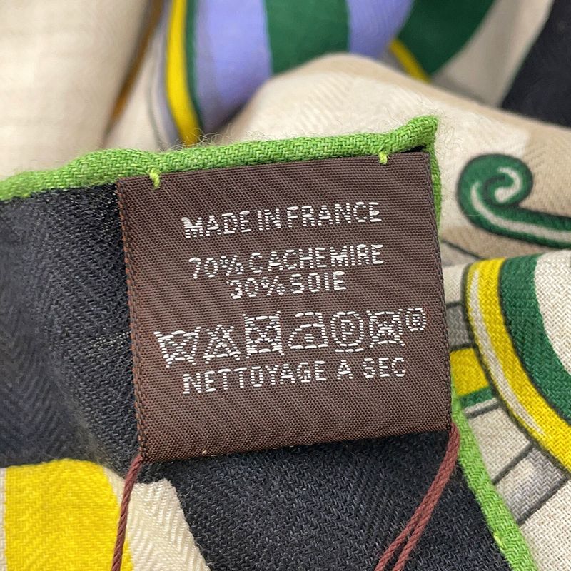 Hermes Shawl Carre 140 Geant Elaborate Carriage Voitures Black Blue-cobalt Natural