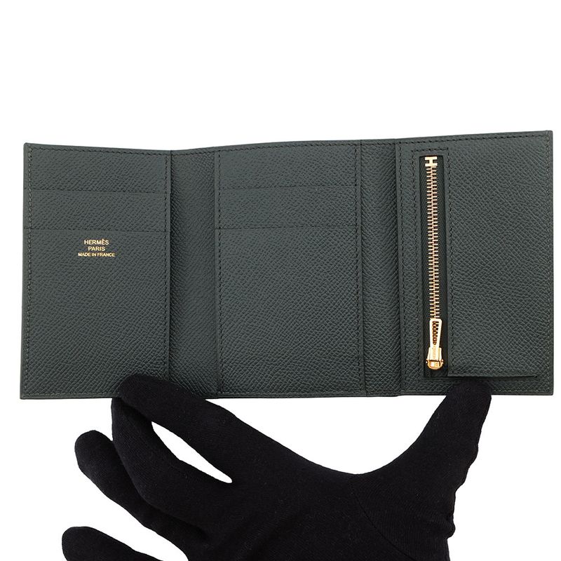 Hermes Trifold Wallet Bearn Combination Verlephonse Gold Epsom