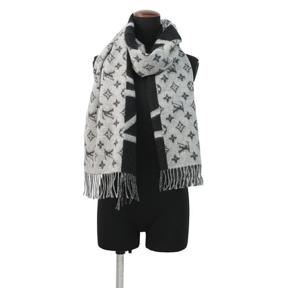 Louis Vuitton Scarf LV Split Cashmere Monogram Black Noir