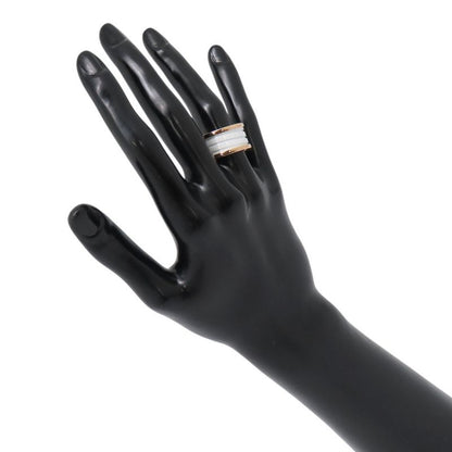 Bvlgari Ring Band 18K Pink Gold White Ceramic 54