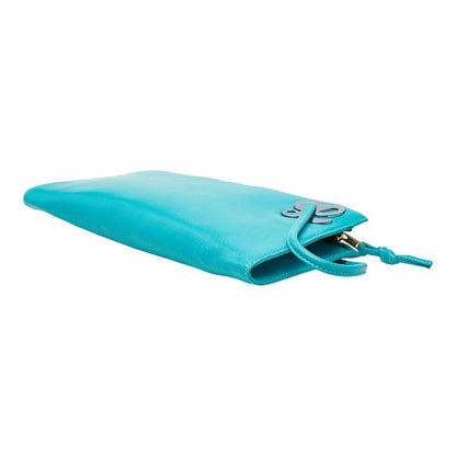 Loewe Logo Blue Green Leather