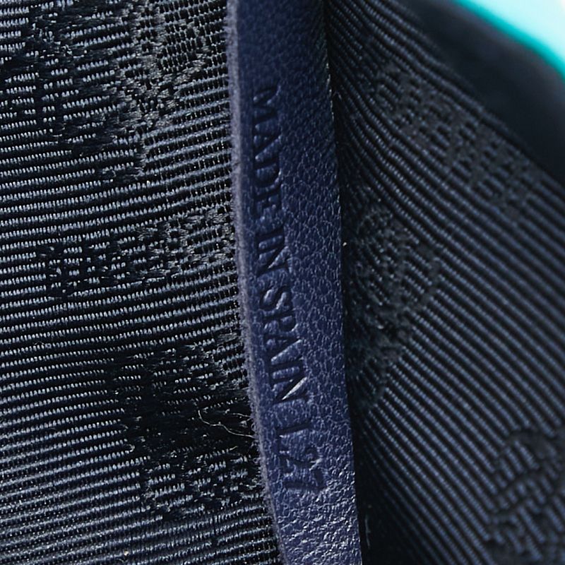 Loewe Logo Blue Green Leather