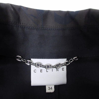 Celine C Macadam Trench Coat Carriage Pattern Logo All Over Double Long