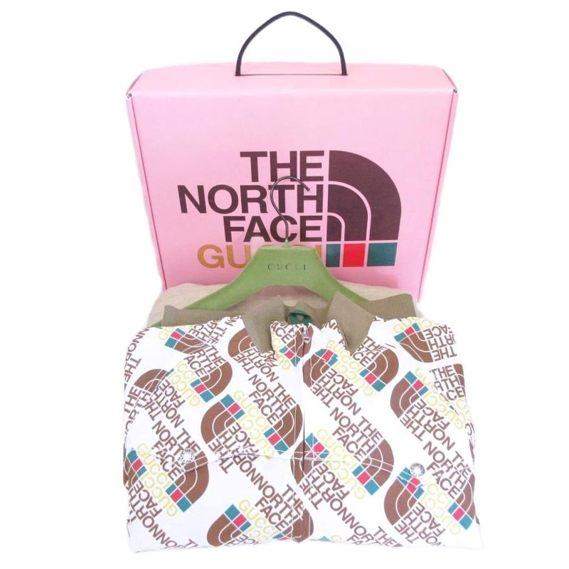 Gucci the North Face Collaboration Web Print Bomber Jacket