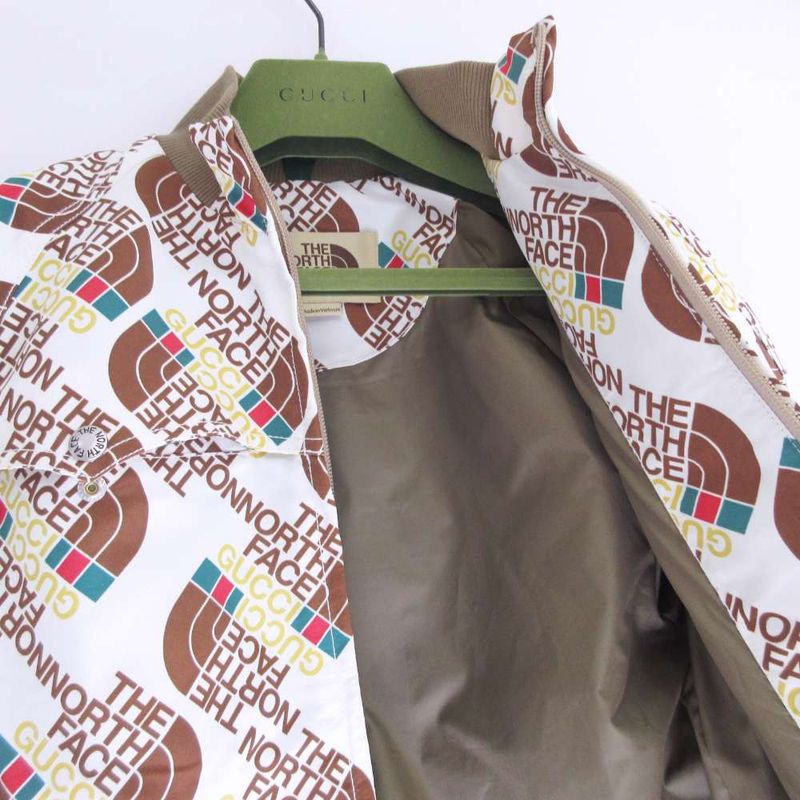 Gucci the North Face Collaboration Web Print Bomber Jacket