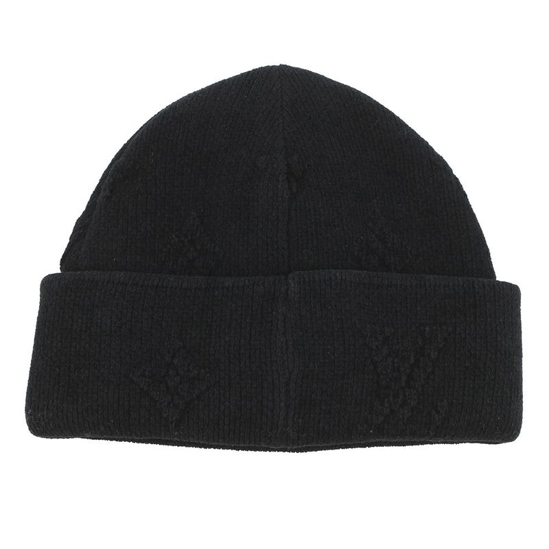 Louis Vuitton Knit Hat Beanie LV Crash Monogram Cotton Noir Black