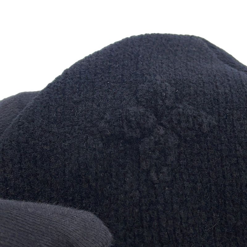 Louis Vuitton Knit Hat Beanie LV Crash Monogram Cotton Noir Black