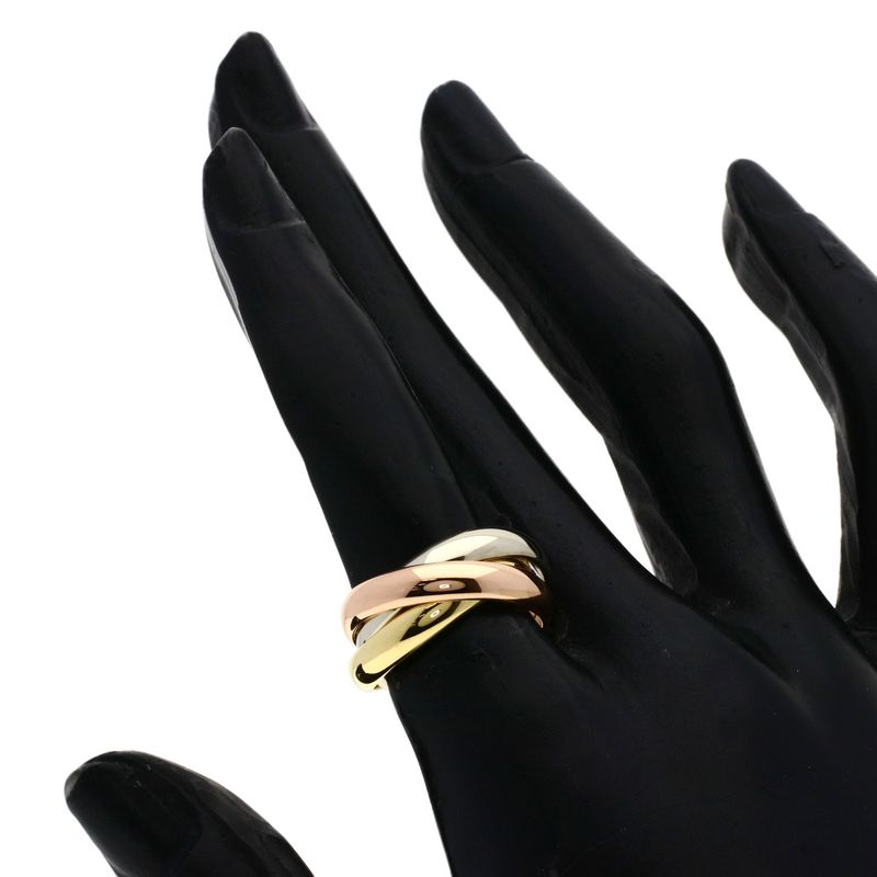 Cartier Trinity 48 Ring 18K Yellow Gold 18K White Pink