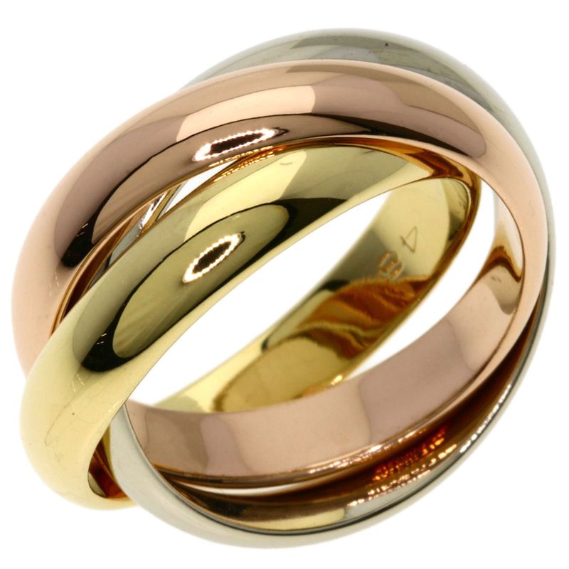 Cartier Trinity 48 Ring 18K Yellow Gold 18K White Pink