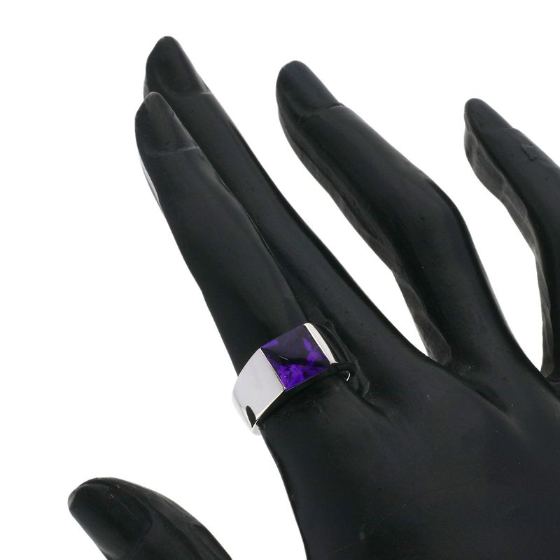 Cartier Tank Amethyst 50 Ring 18K White Gold