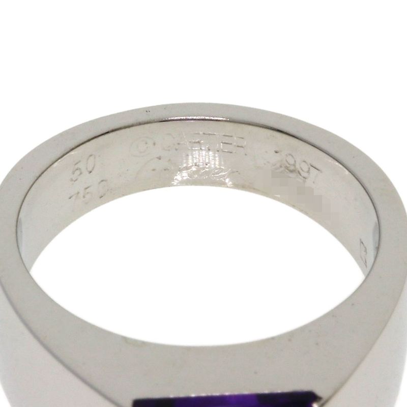 Cartier Tank Amethyst 50 Ring 18K White Gold