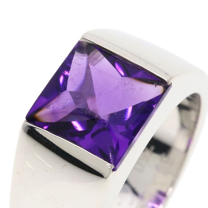 Cartier Tank Amethyst 50 Ring 18K White Gold