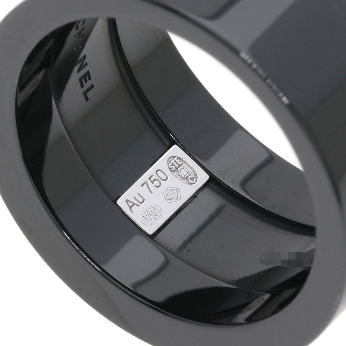 Chanel Cosmic de Comet Diamond Ceramic 52 Ring 18K White Gold