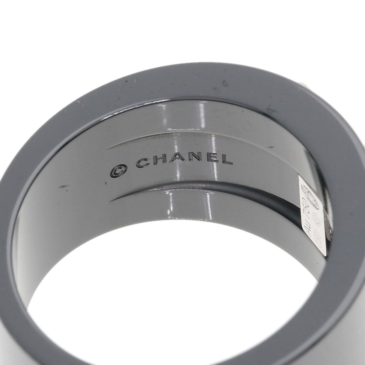 Chanel Cosmic de Comet Diamond Ceramic 52 Ring 18K White Gold