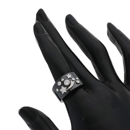 Chanel Cosmic de Comet Diamond Ceramic 52 Ring 18K White Gold