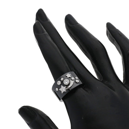 Chanel Cosmic de Comet Diamond Ceramic 52 Ring 18K White Gold