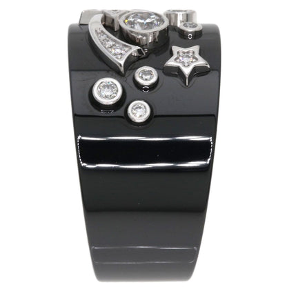Chanel Cosmic de Comet Diamond Ceramic 52 Ring 18K White Gold