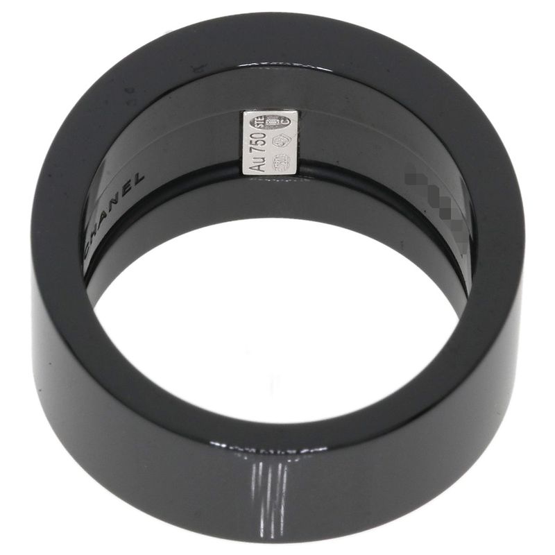 Chanel Cosmic de Comet Diamond Ceramic 52 Ring 18K White Gold