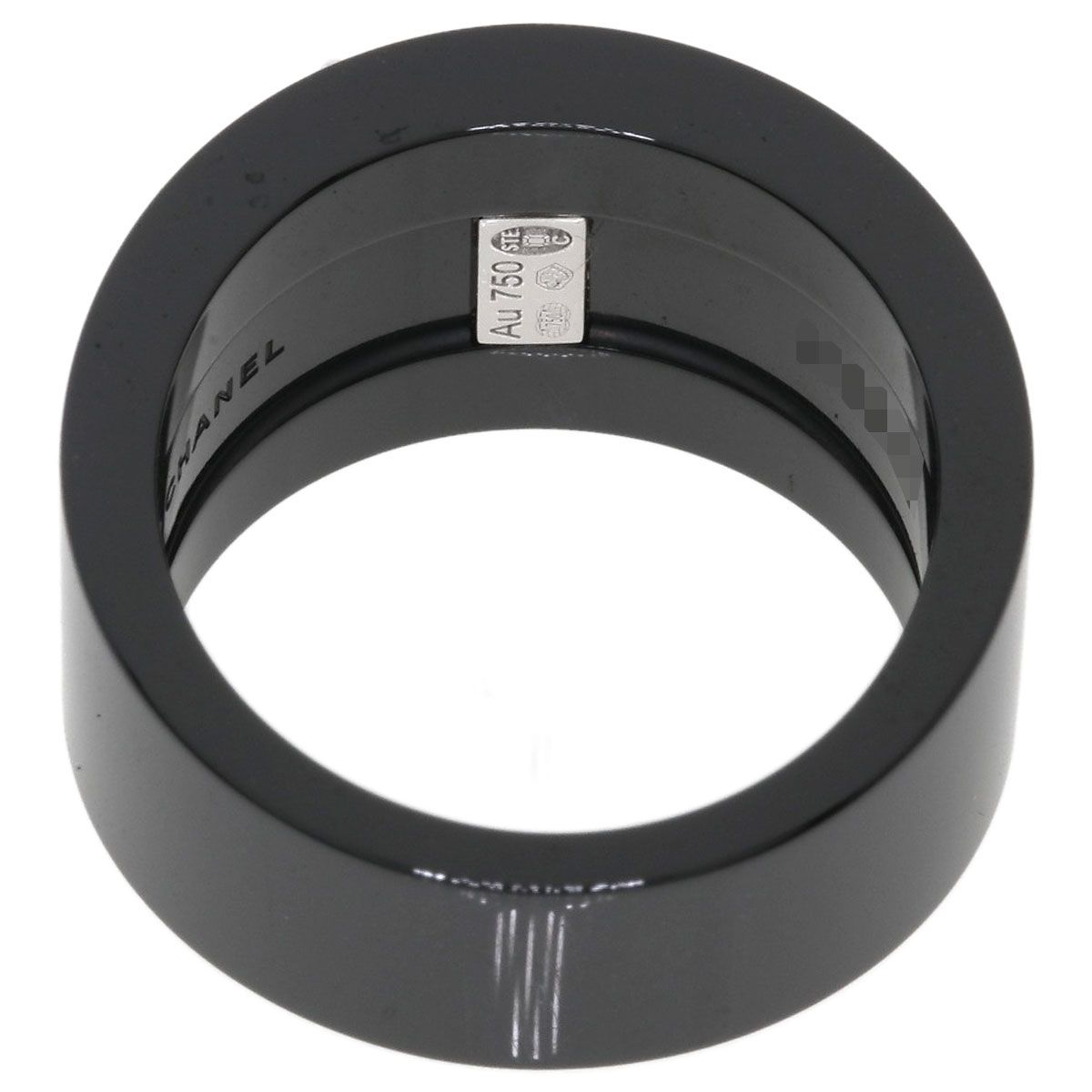 Chanel Cosmic de Comet Diamond Ceramic 52 Ring 18K White Gold