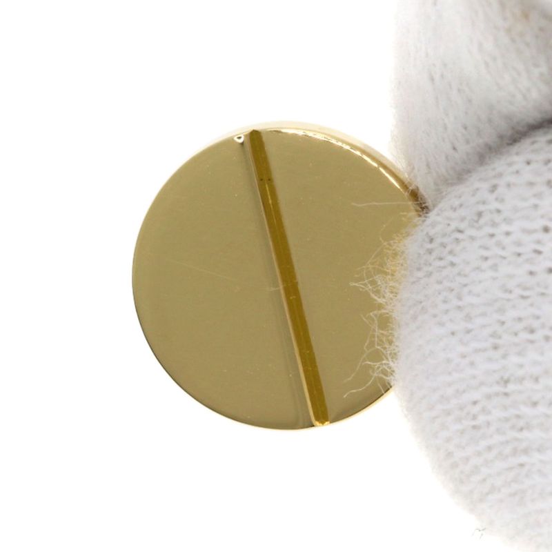 Louis Vuitton Logo Circle Plate Necklace 18K Yellow Gold