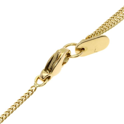 Louis Vuitton Logo Circle Plate Necklace 18K Yellow Gold