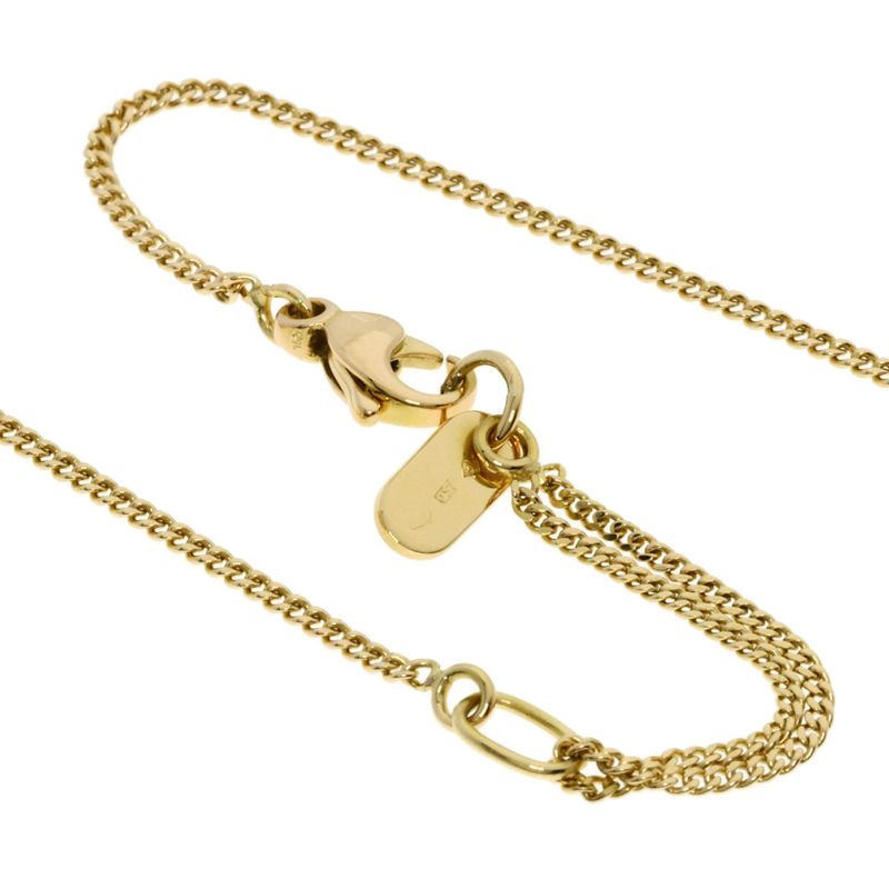 Louis Vuitton Logo Circle Plate Necklace 18K Yellow Gold