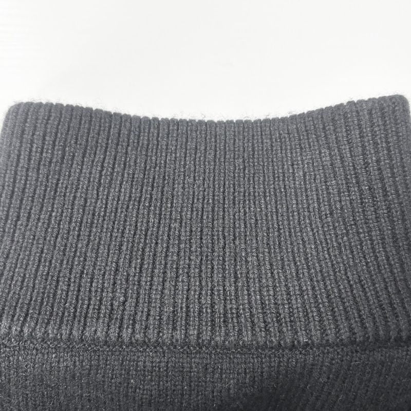 Celine Knit Triomphe Trucker Sweater Half Zip Logo Top L