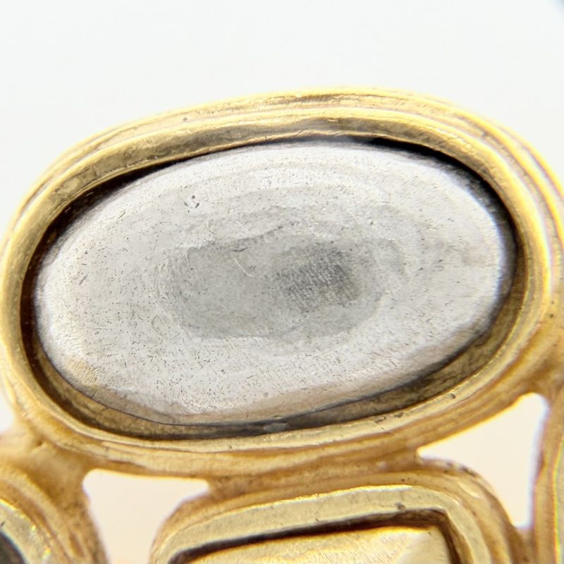 Chanel Brooch CC Logo Vintage Gold Plated Silver