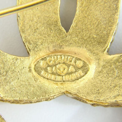 Chanel Brooch CC Logo Vintage Gold Plated