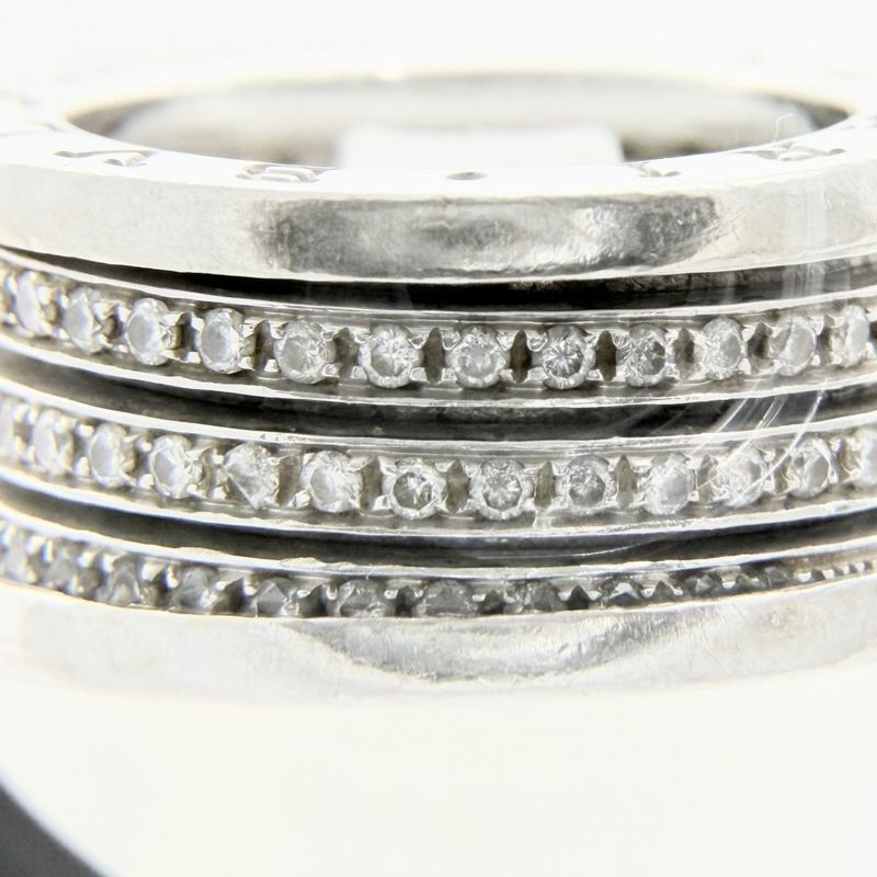 Bvlgari Ring B-zero One Ring 18K WG Band Logo