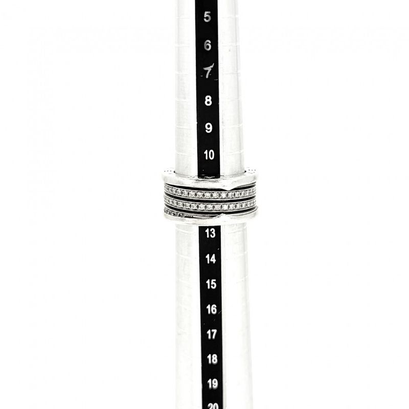 Bvlgari Ring B-zero One Ring 18K WG Band Logo