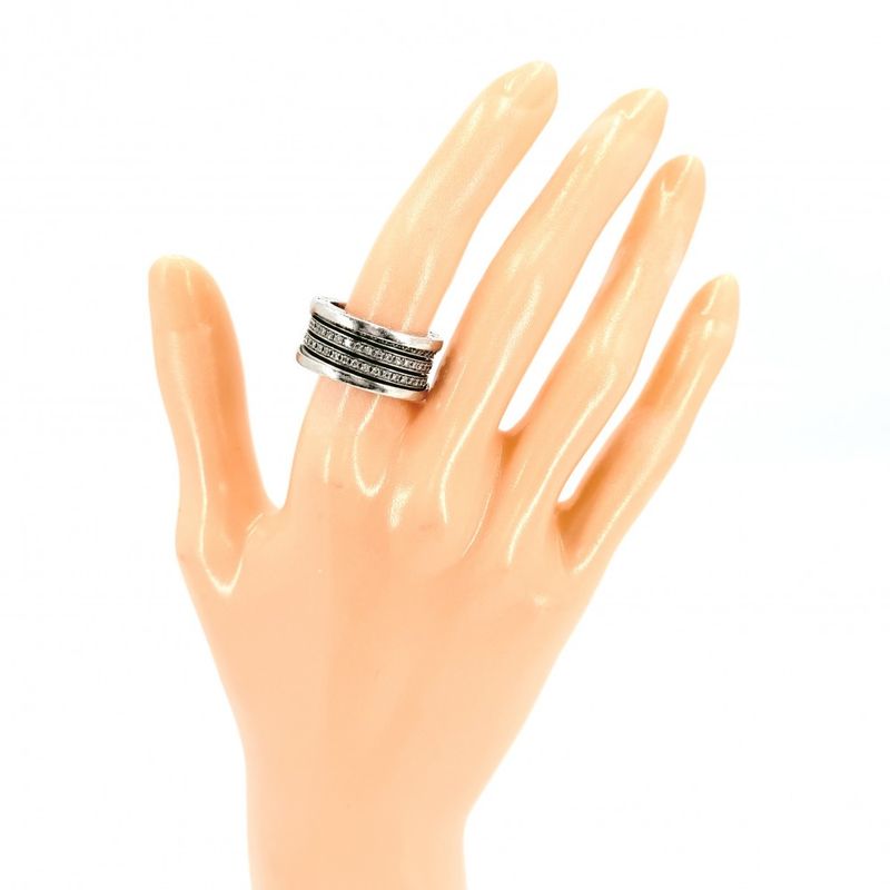 Bvlgari Ring B-zero One Ring 18K WG Band Logo