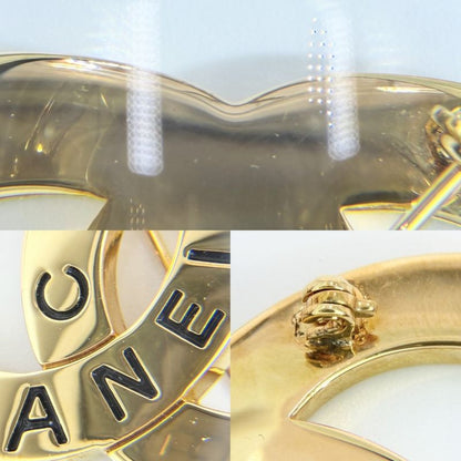 Chanel Brooch Logo CC Logo Vintage Gold Plated