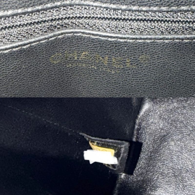 Chanel Handbag Quilted Medallion Tote Shoulder Caviar Leather