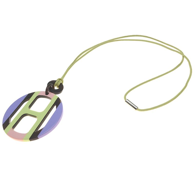 Hermes Necklace Leather Yellow