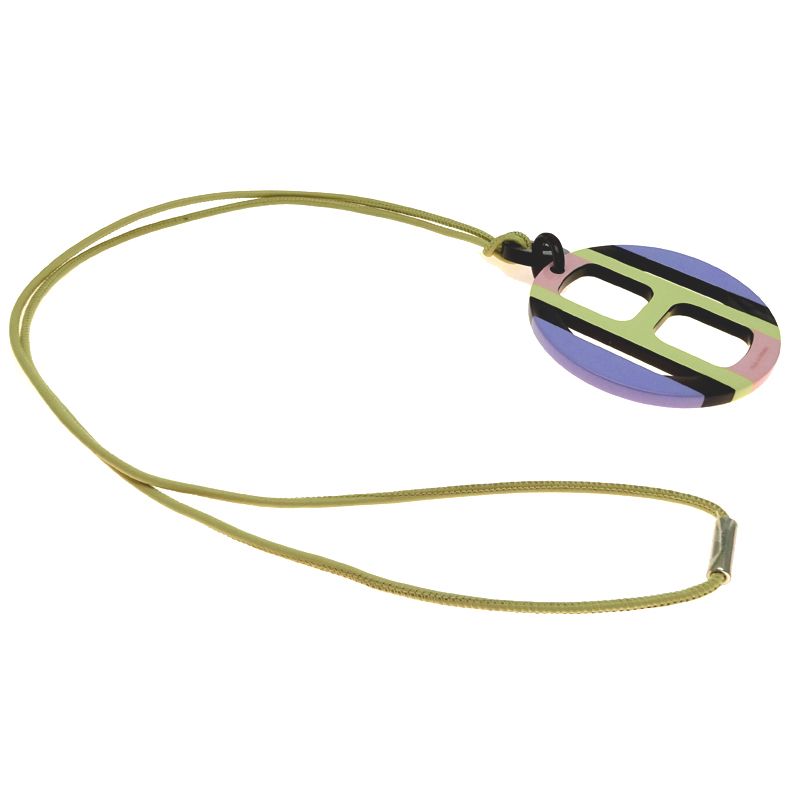 Hermes Necklace Leather Yellow