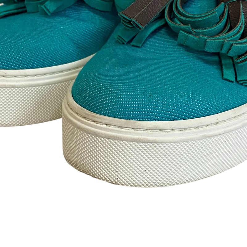 Louis Vuitton Tassel Sneakers Slip Ons Turquoise